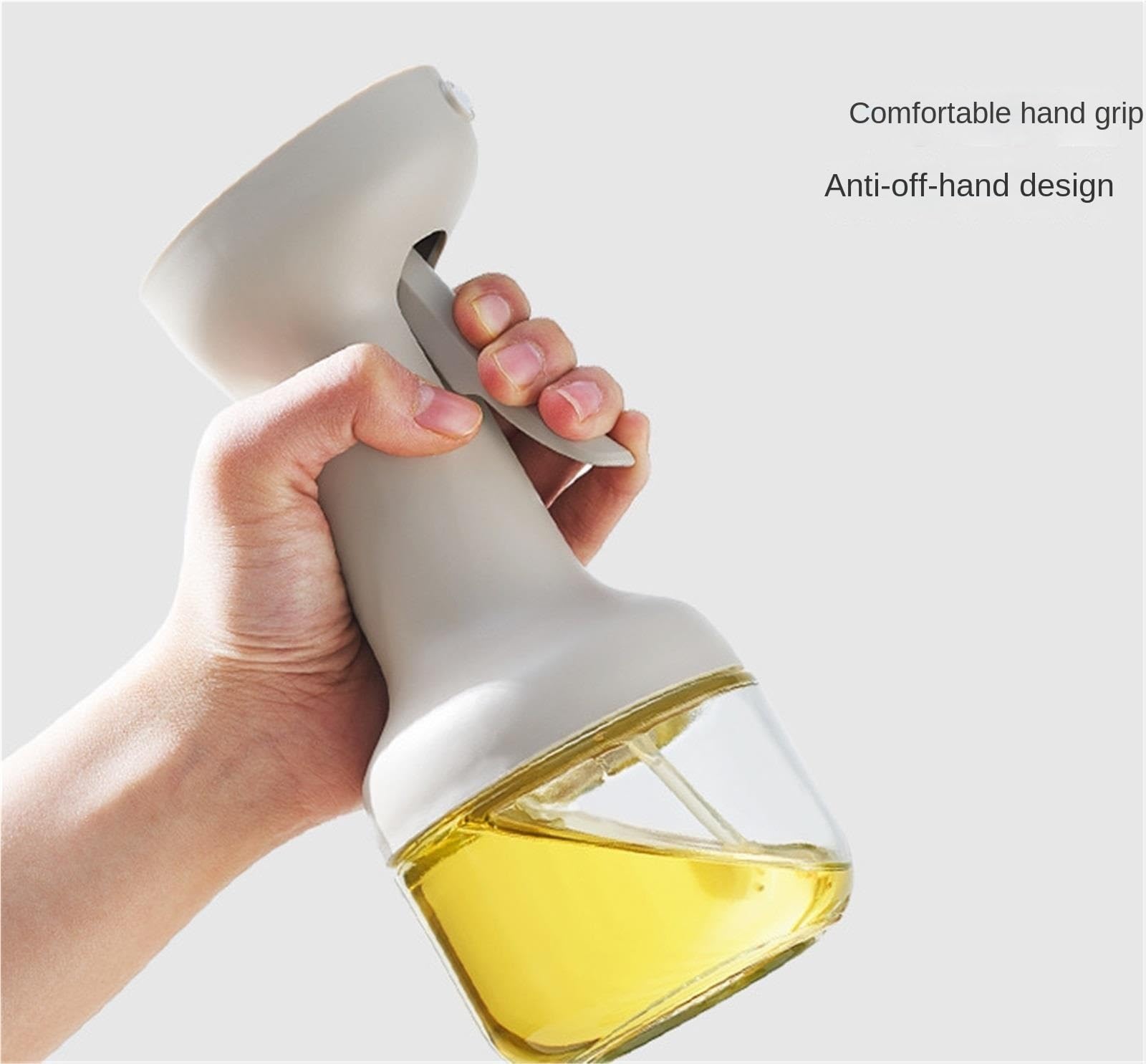 Bottiglie Dosatore Olio | Oliera da Tavola Spruzzatore For Olio A Spinta Controllo Nessun Attaccato Adatto For Grigliare E Friggere Aceto(Yellow,450ML)