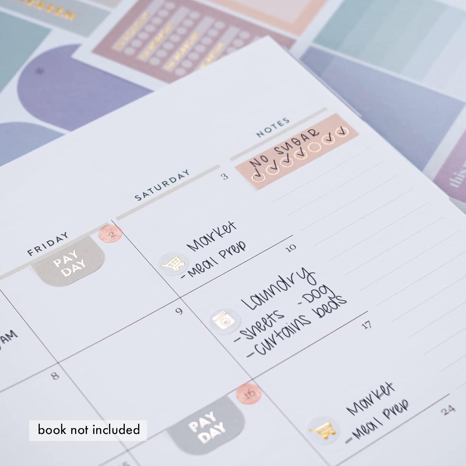 Pastel Functional Planner Sticker Book - Pastel. Over 600 Functional and Elegant Stickers for Customizing Planners, Notebooks and More. Includes 12 Mixed Metallic Sticker Sheets by Erin Condren.