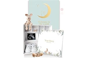 Personalized Baby Keepsake Box with Baby Book - Baby Keepsake Registry Box...