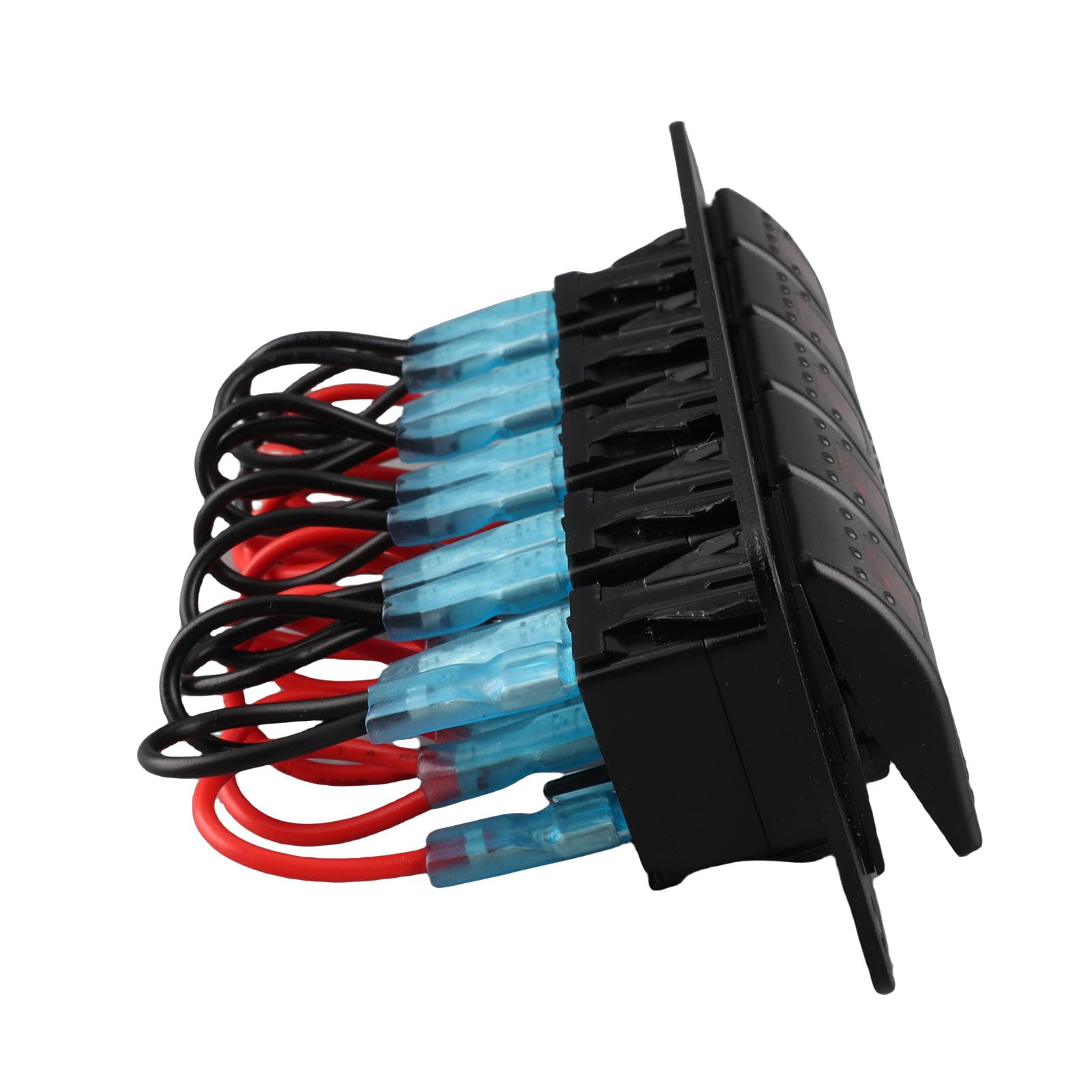 Pannello Interruttori a Bilanciere 12-24V Interruttori LED a 6 Gang per Auto RV Boat Yacht Marine(blu