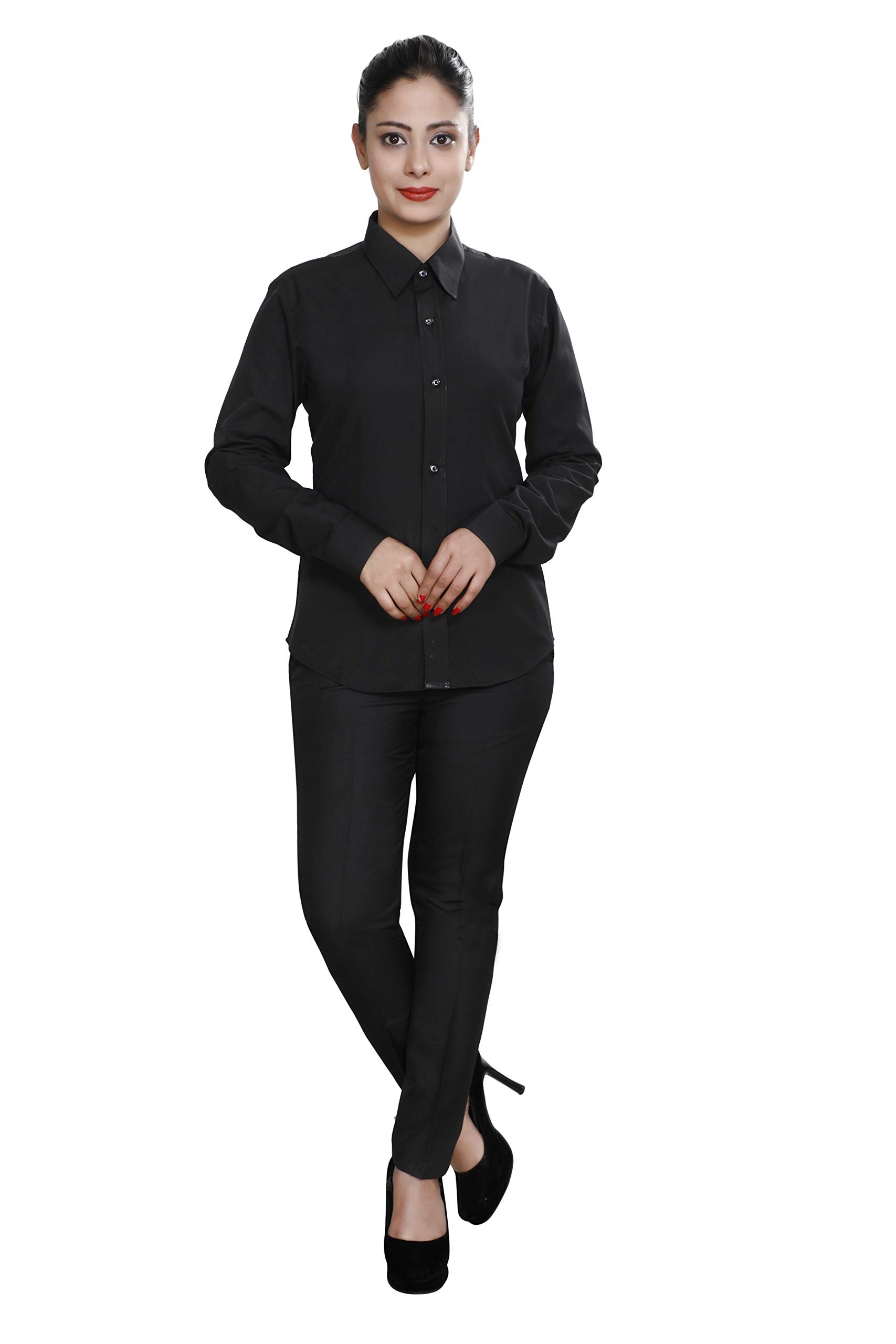 FABUNIFORMS Women Shirt for Spa Salon/Front Desk/Serving/Hotel Staff (Black, 36) (B0B7JWTYX3) Amazon Price History, Amazon Price Tracker