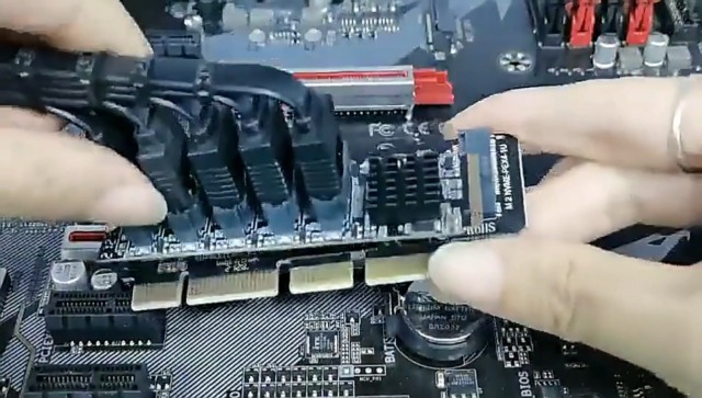 Scheda adattatore da M.2 a SATA a 4 porte, scheda di espansione da M.2 PCIe 3.0 a SATA HDD/SSD, chipset ASM1064, M.2 NVMe a 4x HDD/SSD per Windows/macOS/Linux