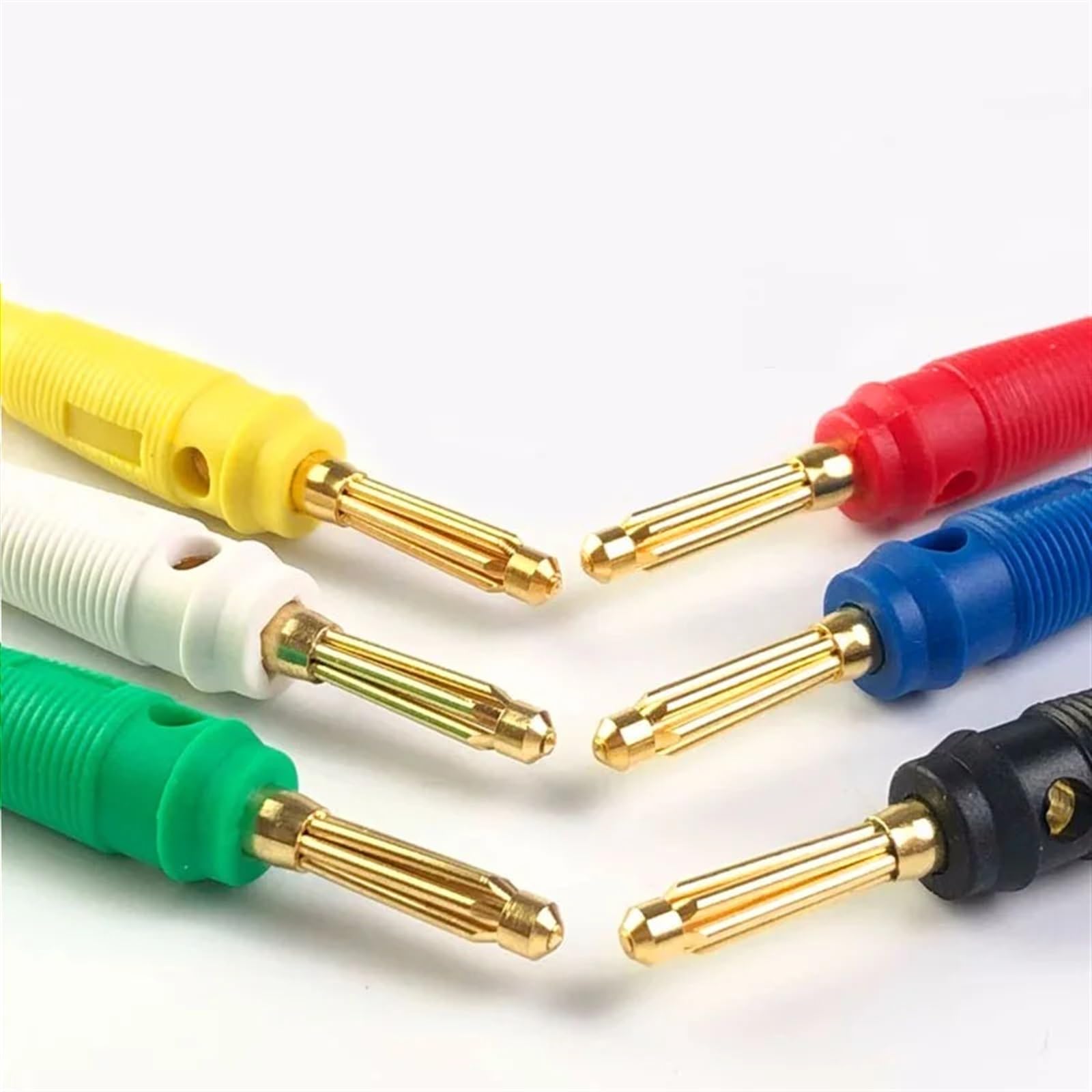 10 sztuk pozłacane 4 mm wtyk bananowy złącza głośnika wzmacniacz łącze jack jack do zacisków kablowych (10 czerwony)