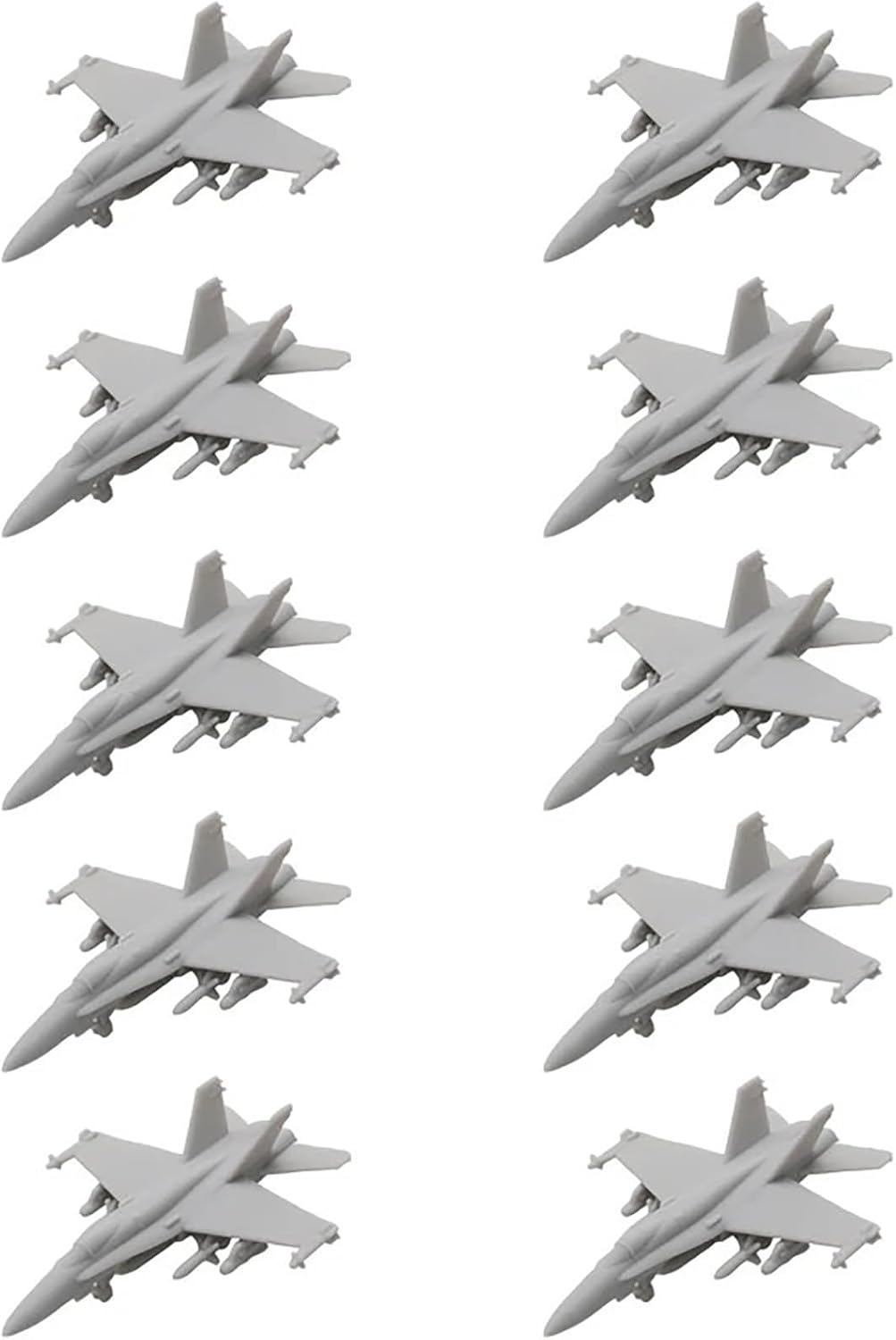 10PCS DIY Model F-18C Multipurpose Fighter Jet 3D Printing Escort Aircraft Military Model Naval Airplane Mould DIY Scene Assembly Mould(1/350 (49mm))