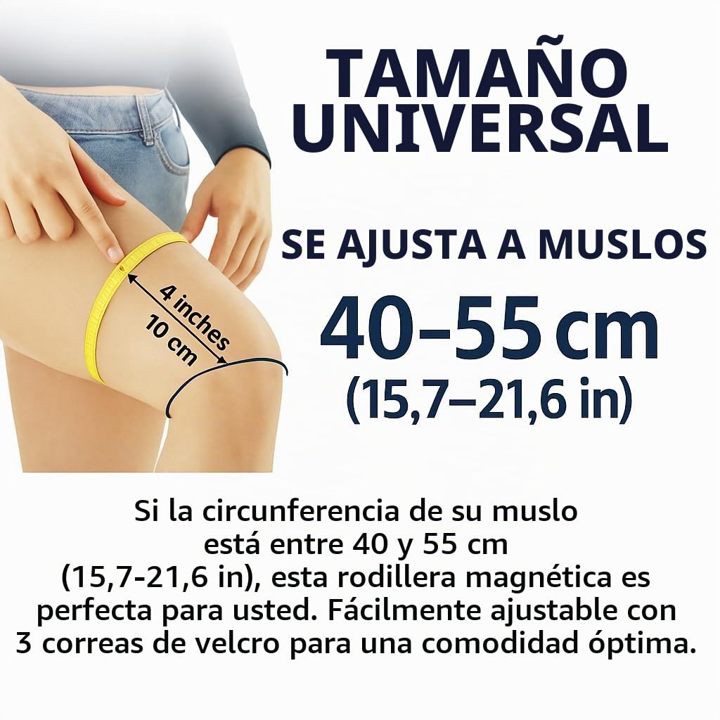 COPPER HEAL Rodillera magnética – Compresión de cobre para hombres y mujeres – Tamaño universal ajustable – Soporte para artritis, dolor, lesiones y recuperación