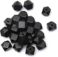 Vista 19 de Cuentas geométricas de madera dorada de 0.787 in con agujero de 0.157 in, cuentas espaciadoras redondas de madera para guirnalda de granja