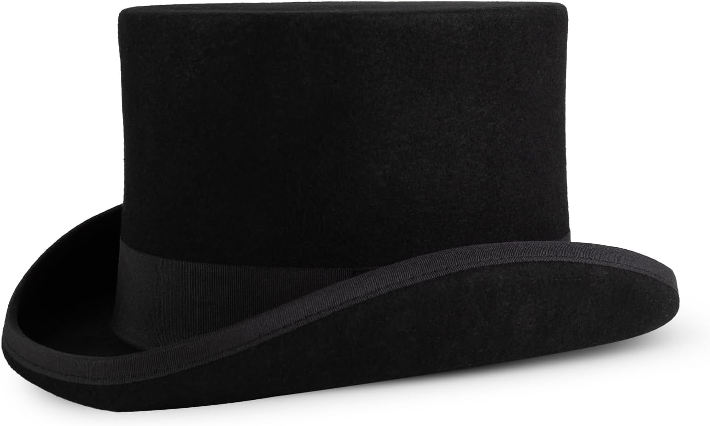 Wool Felt Top Hat Victorian Mad Hatter 6" Magic Hat Gentlemen Performing Jazz Caps Rock Hat for Men Women Gift