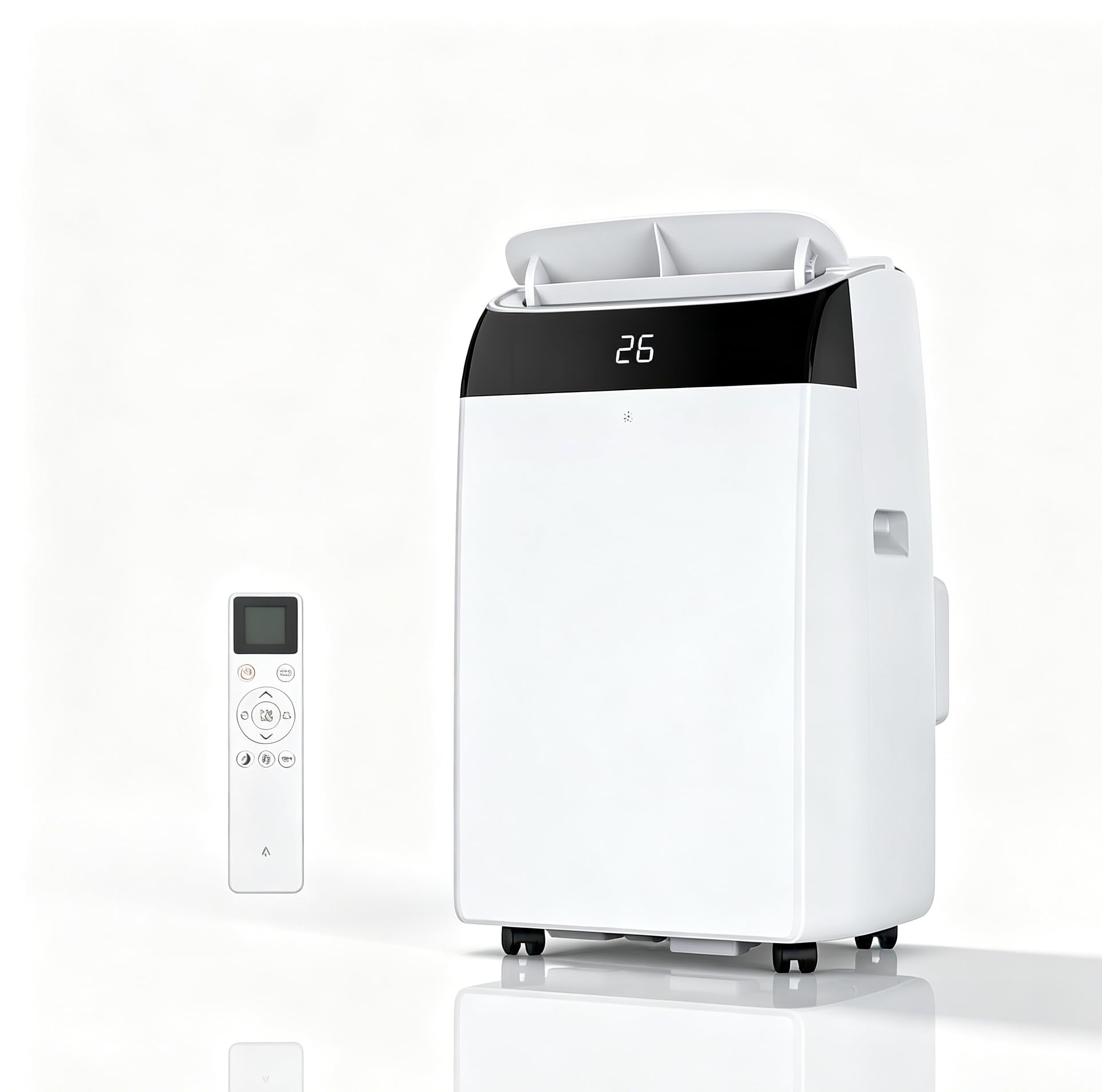 GarveeMore 12000 BTU Portable Air Conditioner, 3-in-1 Cooling Dehumidifier Fan, Cools 550 Sq.ft with 320m³/h Airflow, Silent AC Unit with 24H Timer, Remote, LED, R290 Refrigerant, Tool-Free Window Kit