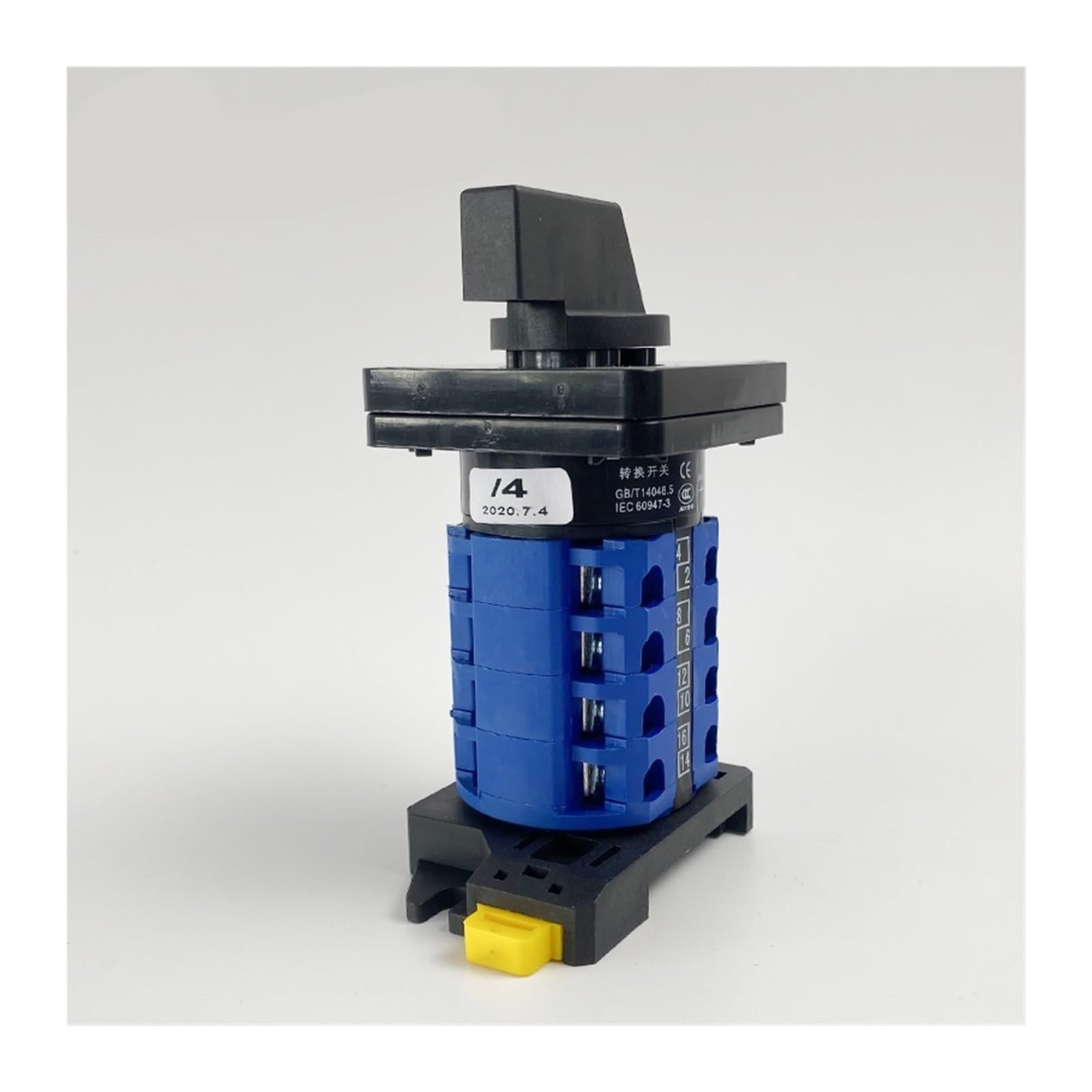 TADZKKIWM LW26-20 DIN Rail Mounted Multi Position Silver Contact Rotary Cam Switch 690V 20A 4 Level Changeover Selector YMW26 LW28(0-1)