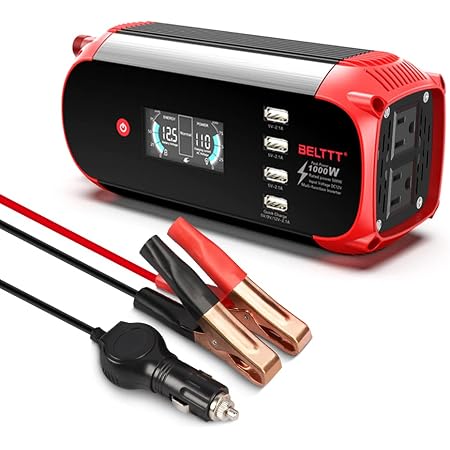 Amazon.com: BYGD Inversor de alimentación de coche de 500 W CC 12 V a 110 V  CA, convertidor de doble salida con 3.1 A 4 puertos USB adaptador de  cargador de coche : Automotriz