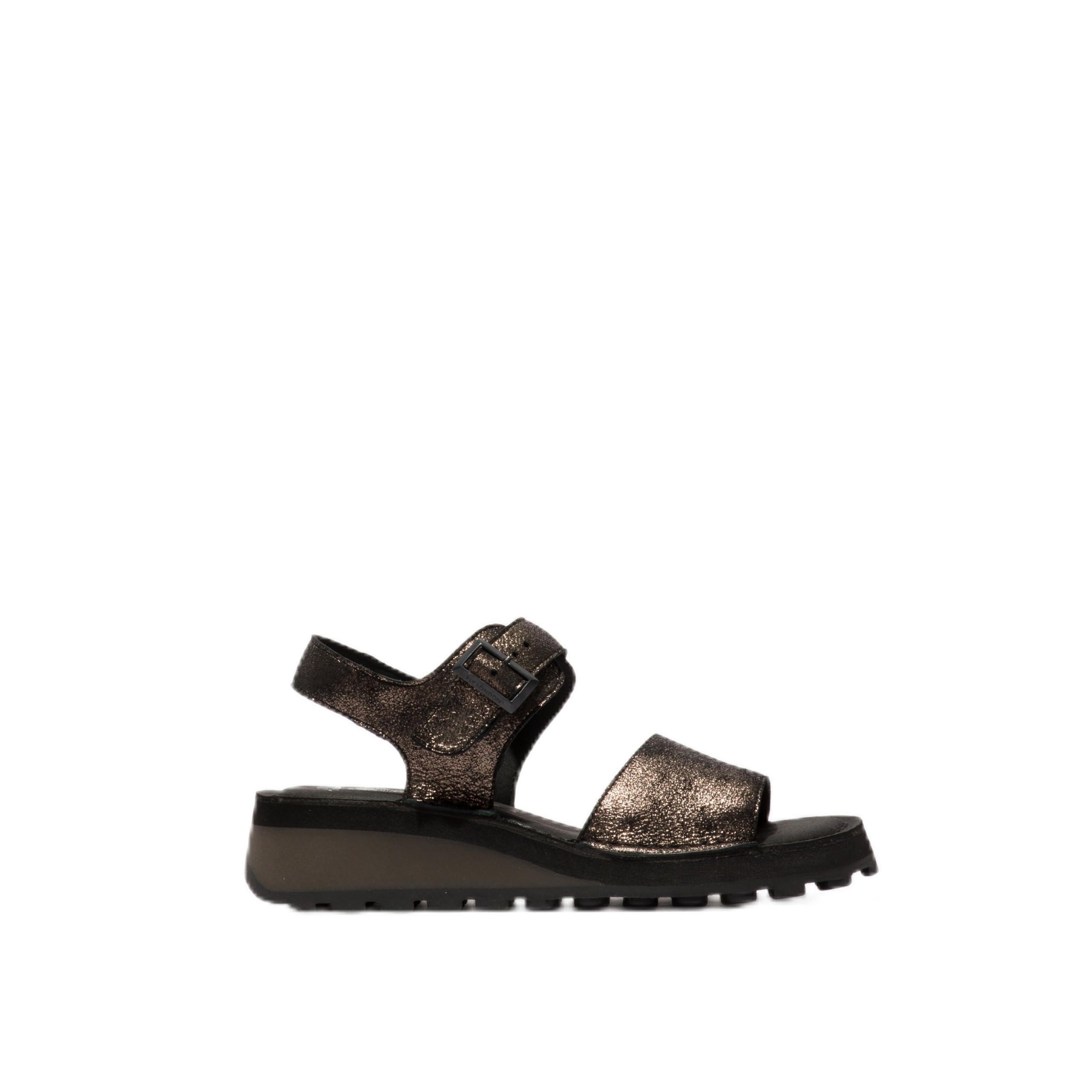 Fly London Women's HALY559FLY Sandal, Graphite, 7 UK