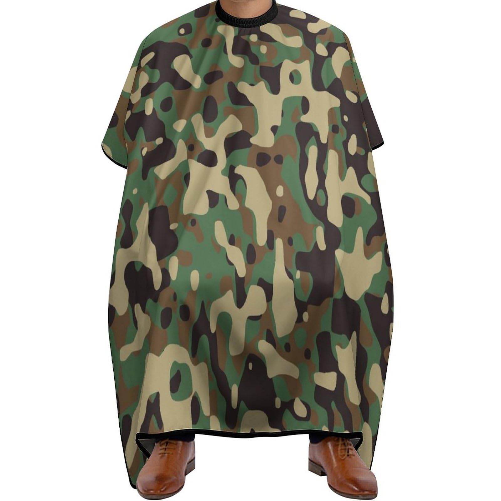 Peignoir de coiffeur camouflage vert grand format 144x170cm - 8