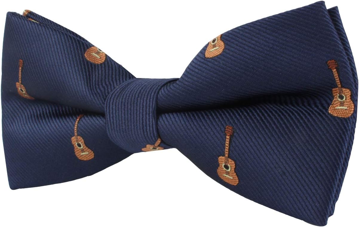 AUSCUFFLINKS Guitar Player Music Lover Bowtie for Him | Acoustic Guitarist Gift Bow Tie | Present for Work Colleague | Bday Gift for Guys (Guitar Bow Tie)
