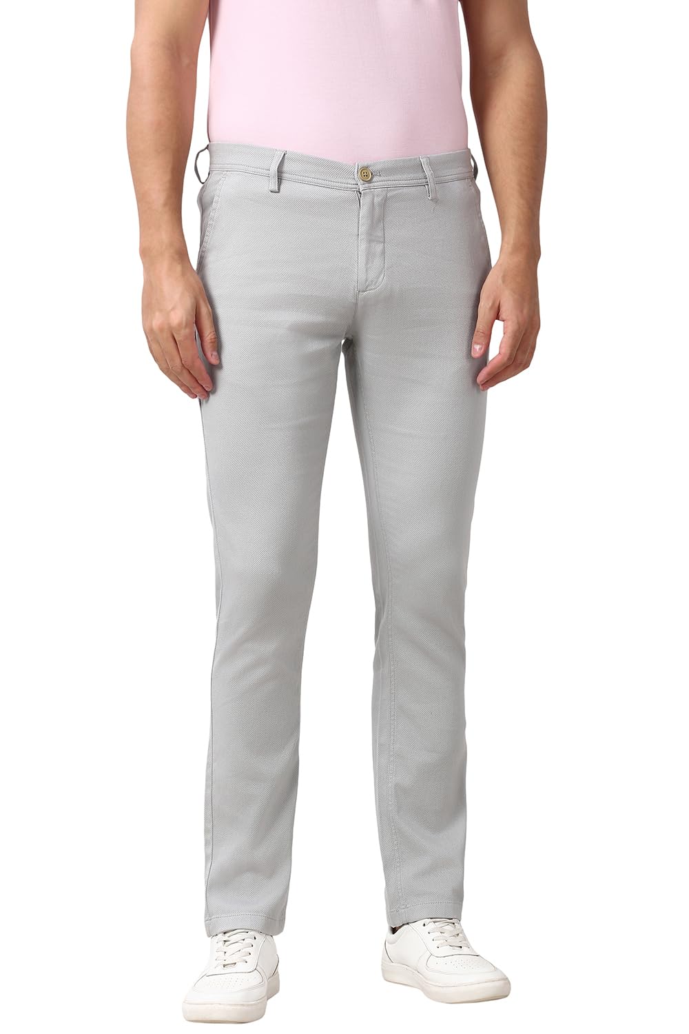 peter england Men's Slim Fit Stretchable Casual Trousers | Office & Everyday Wear | Comfortable & Smart Look-picture-47