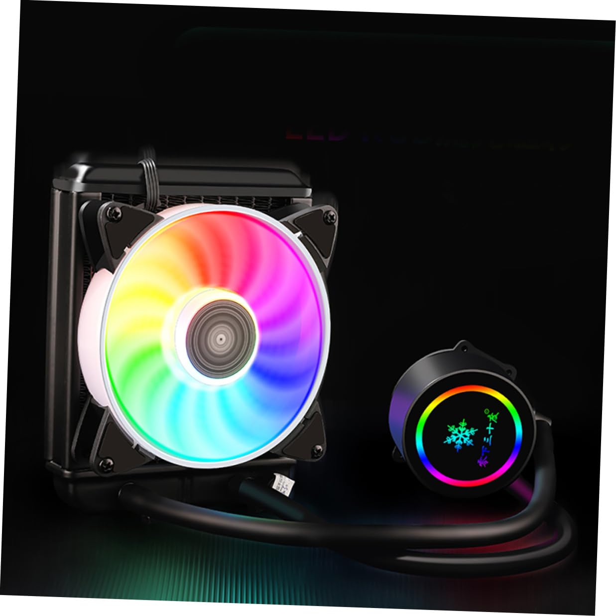 Liquid CPU Cooler Radiator Water-Cooled Heat Sink Mute Computer Radiator Professional Cooling System for Gaming Desktop PC with 120mm RGB Fan