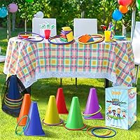 Eocolz Outdoor Spiele 3-in-1 Wurfspiel für Kinder – Ringwurf & Cornhole Set – Ansicht 2