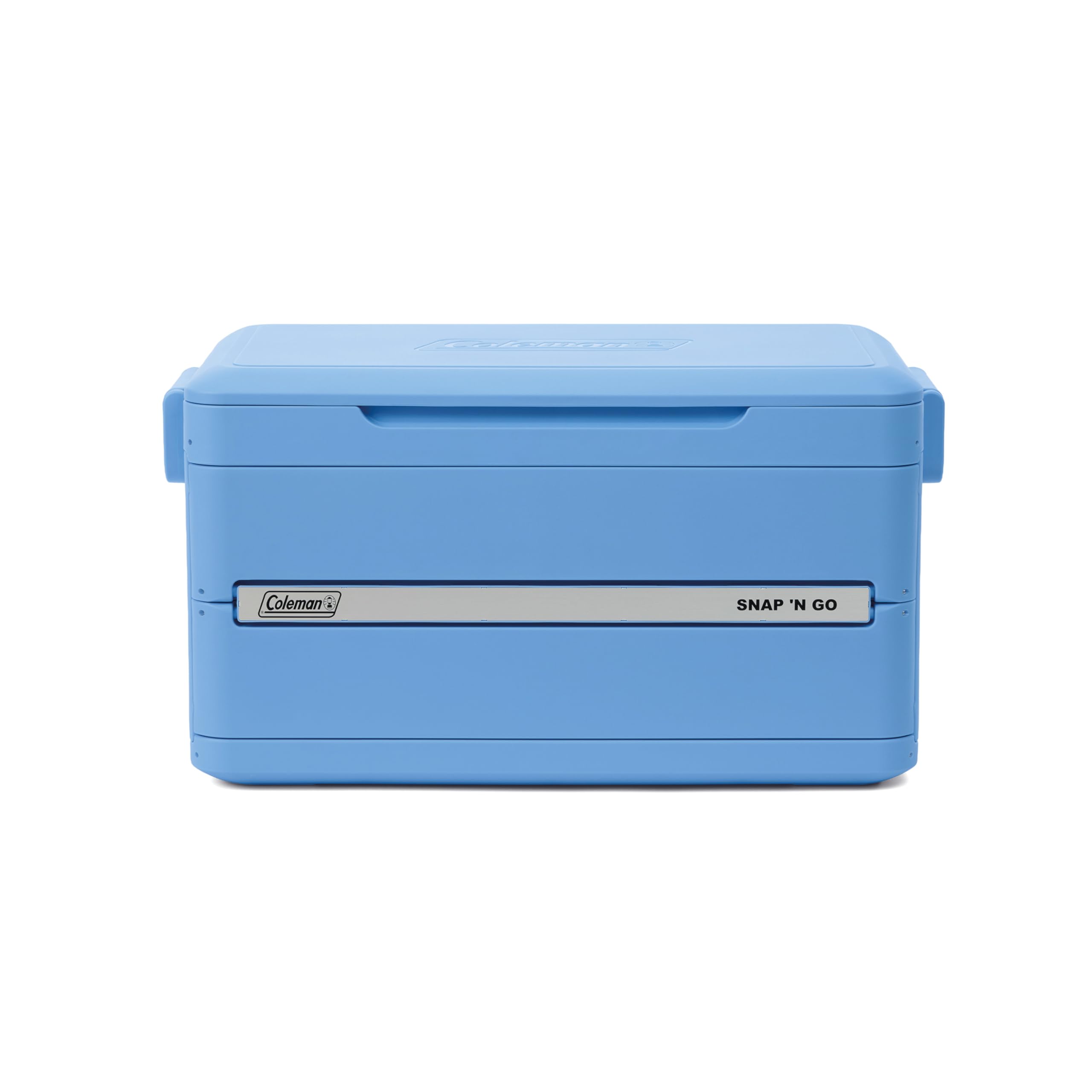 Coleman Snap N Go 35qt Collapsible Hard Cooler, Keeps ice Cold for up to 48 Hours, Holds up to 64 cans, Collapses up to 1/3 its Size, Can Hold up to 200 pounds, Blue Sky - 3