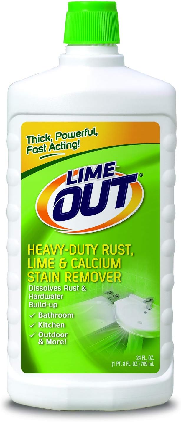 Lime OUT Heavy-Duty Rust, Lime & Calcium Stain Remover, Multi Purpose Cleaner, 24 Ounce,