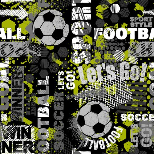 HECKBO Kinder Beanie & Loop Schal Set Fußball – Jersey Innenfutter – Jungen & Mädchen – 95% Baumwolle – 55–60 cm – Leichte Frühjahrs- & Herbstmütze