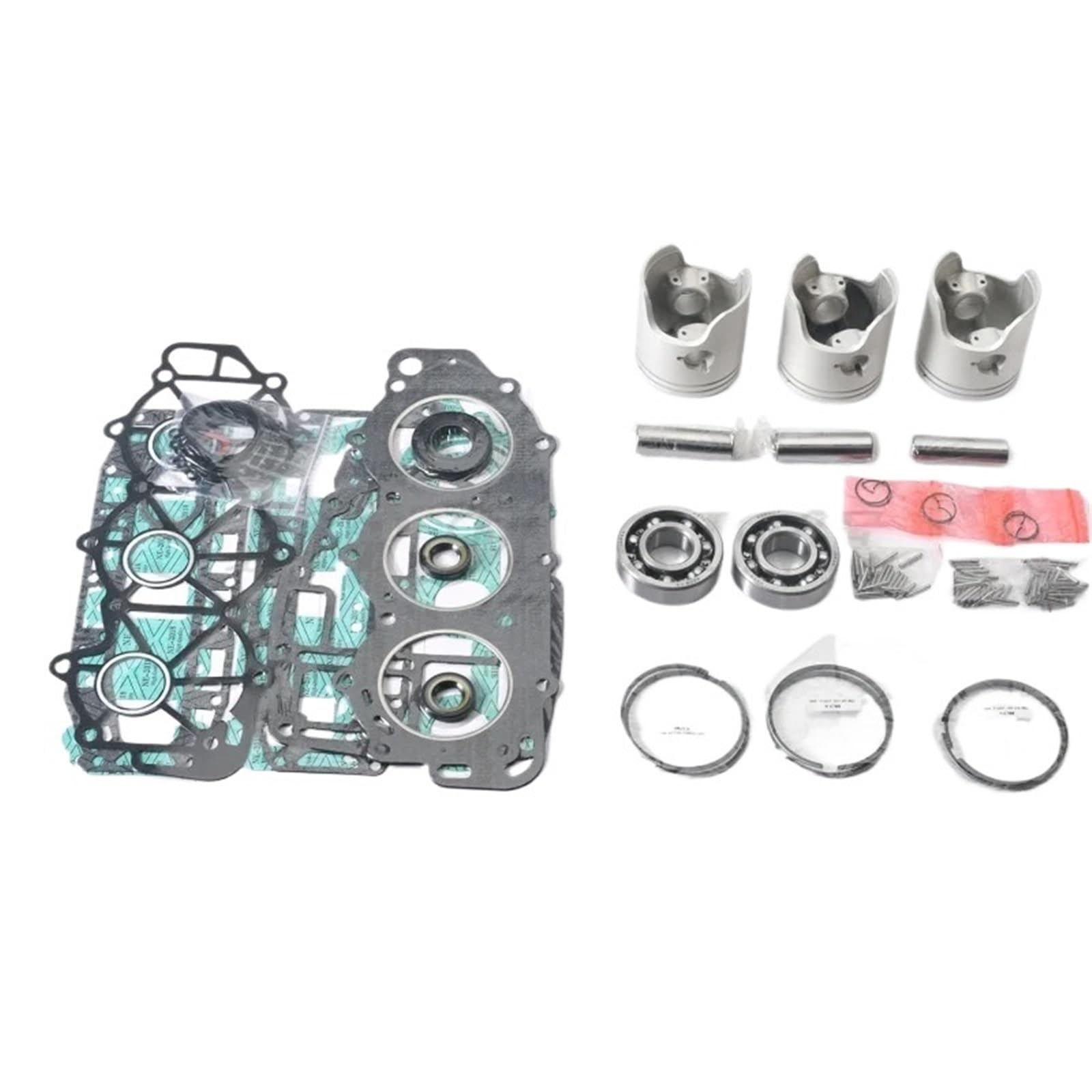 6H4-W0001-02 6H4-11631 Kit guarnizioni testata pistone STD for Y//a//m//a//h//a 2T 40HP 50HP 3 cilindri 40TRC 6H4/63D Set albero motore