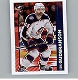 2023-24 Topps NHL Stickers #149 Erik Gudbranson Columbus Blue Jackets Officially Licensed Hockey Sticker Card (paper thin, smaller than regular card)