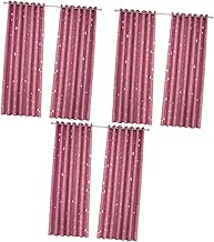 VOSAREA 3 Pçs Cortinas De Linho Crianças Decoração Lua Decoração Cortinas Impressas Cortinas Transparentes Persianas Decoração Para Casa Cortinas Do Berçário Estrelas Lua Cortina Cortinas