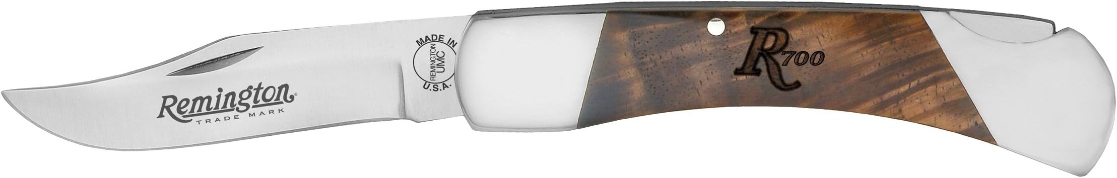 Remington Cutlery R19978 Heritage Line Model 700 Series Medium Lockback Knife, 3 3/4-Inch