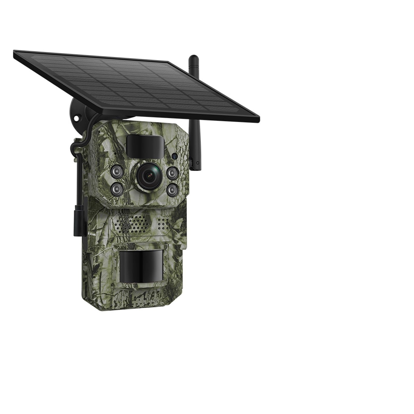 Oshpmbdlyfj 4Mp 2K 5Mp Pir Motion Activated Trigger Time Night Vision Ip66 Hunting Trail Wildlife Battery Solar Camera Forest(4Mp)