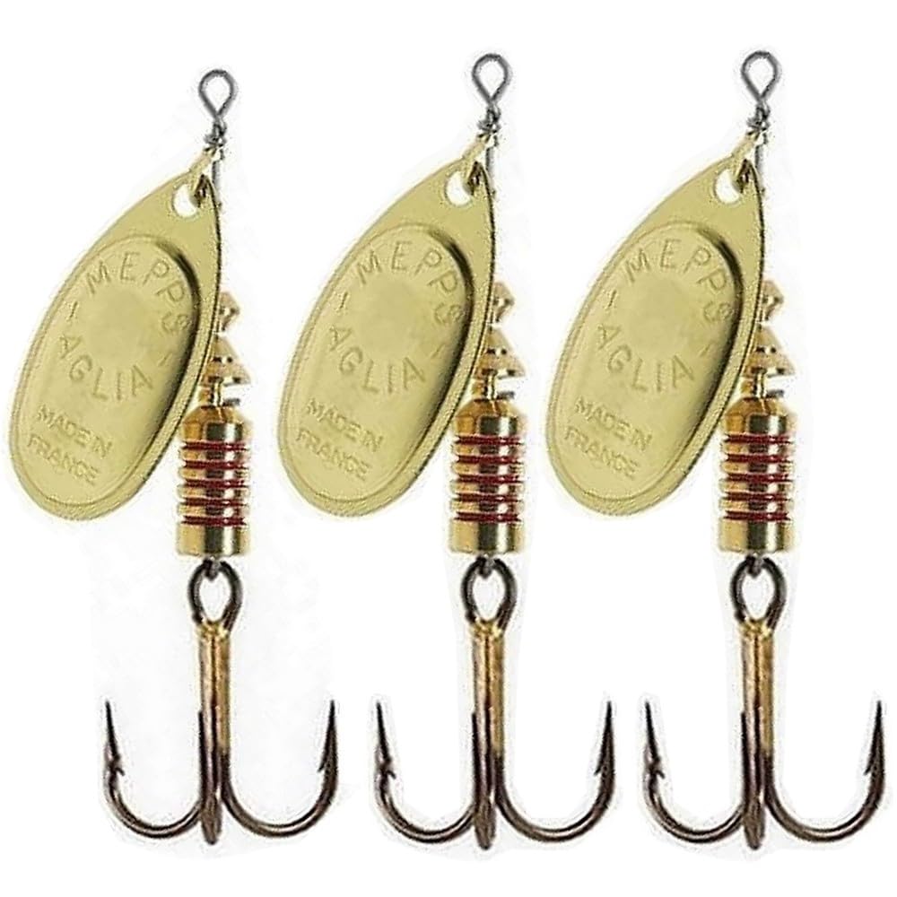 Mepps - Cucchiaino speciale per pesca alla trota Aglia, multicolore, OR X3, 3