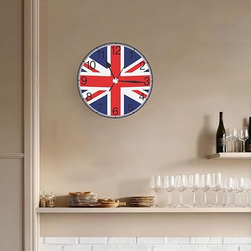 Vista 35 de KiuLoam Reloj de pared redondo de elefante africano, silencioso, sin tictac, funciona con pilas, fácil de leer para estudiantes, oficina, escuela