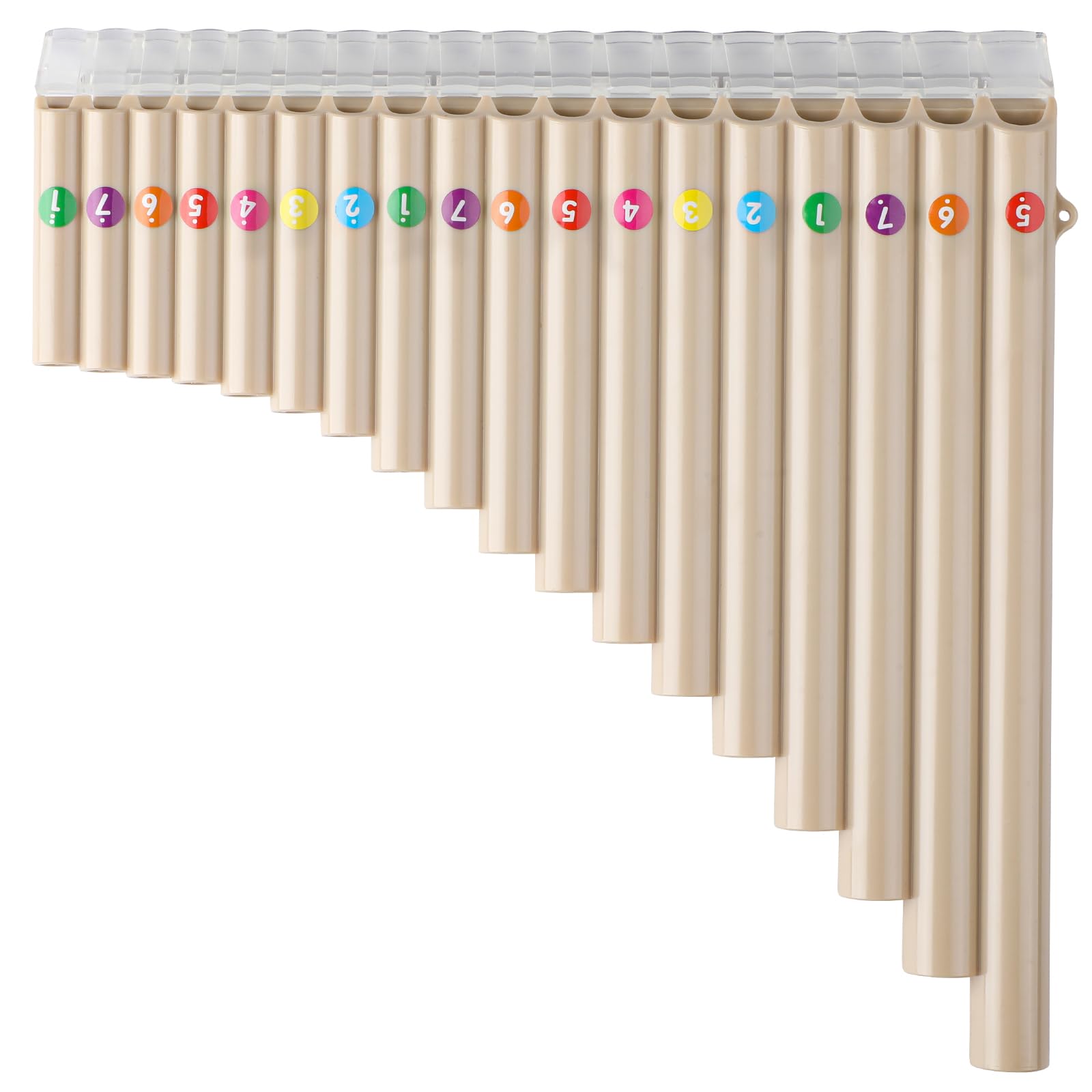 Flûte en do à 18 tuyaux – Design instrument pour un jeu facile, parfait pour les étudiants et les débutants (Lvory)
