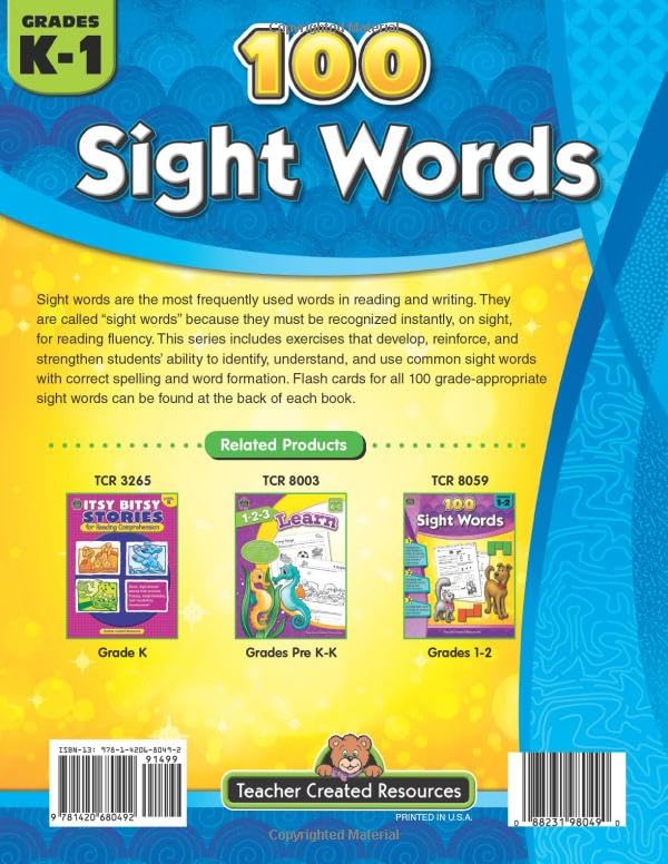 Teacher Created Resources 100 Sight Words, Grades K-1 - Image 2