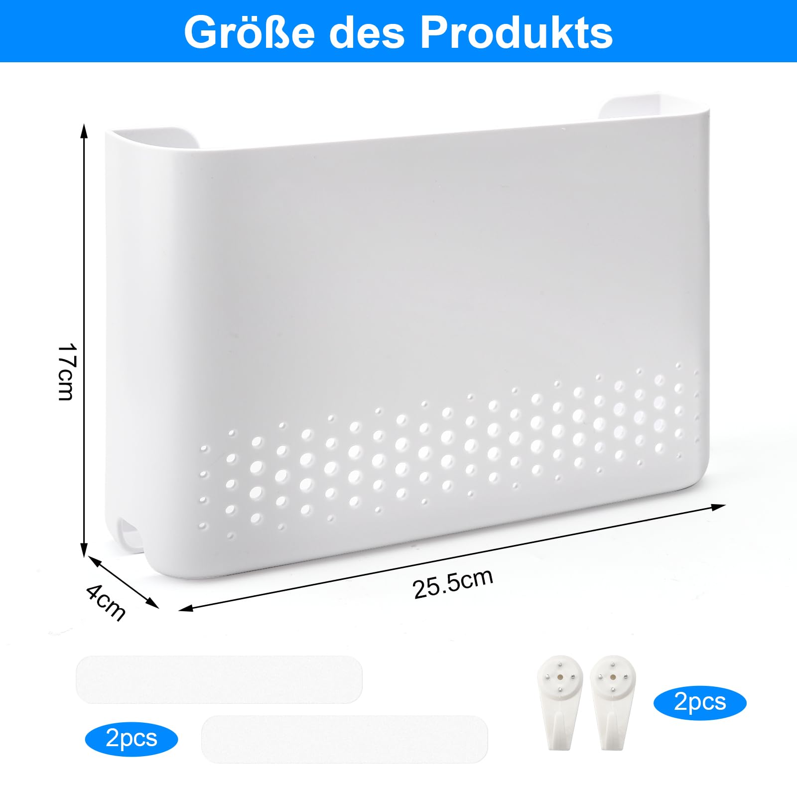 APOMOONS Router ukryta boxa do przechowywania kabli ściennego regału wifi dekoracja ścianowa biały 25,6 x 17 x 5,4 cm