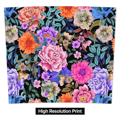 Pixly® Botanical Flowers Thermal Travel Mug Coffee Tea Flask, 400ml/14oz Capacity, Flower, Floral Pattern - Botanical Blush - Image 4