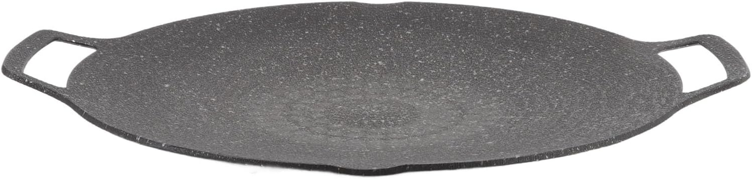 Walfront Korean Barbecue Plate, NonStick Pan for Outdoor Household Stove, Camping and Outdoor Grilling Utensil (Universal Type 36cm)