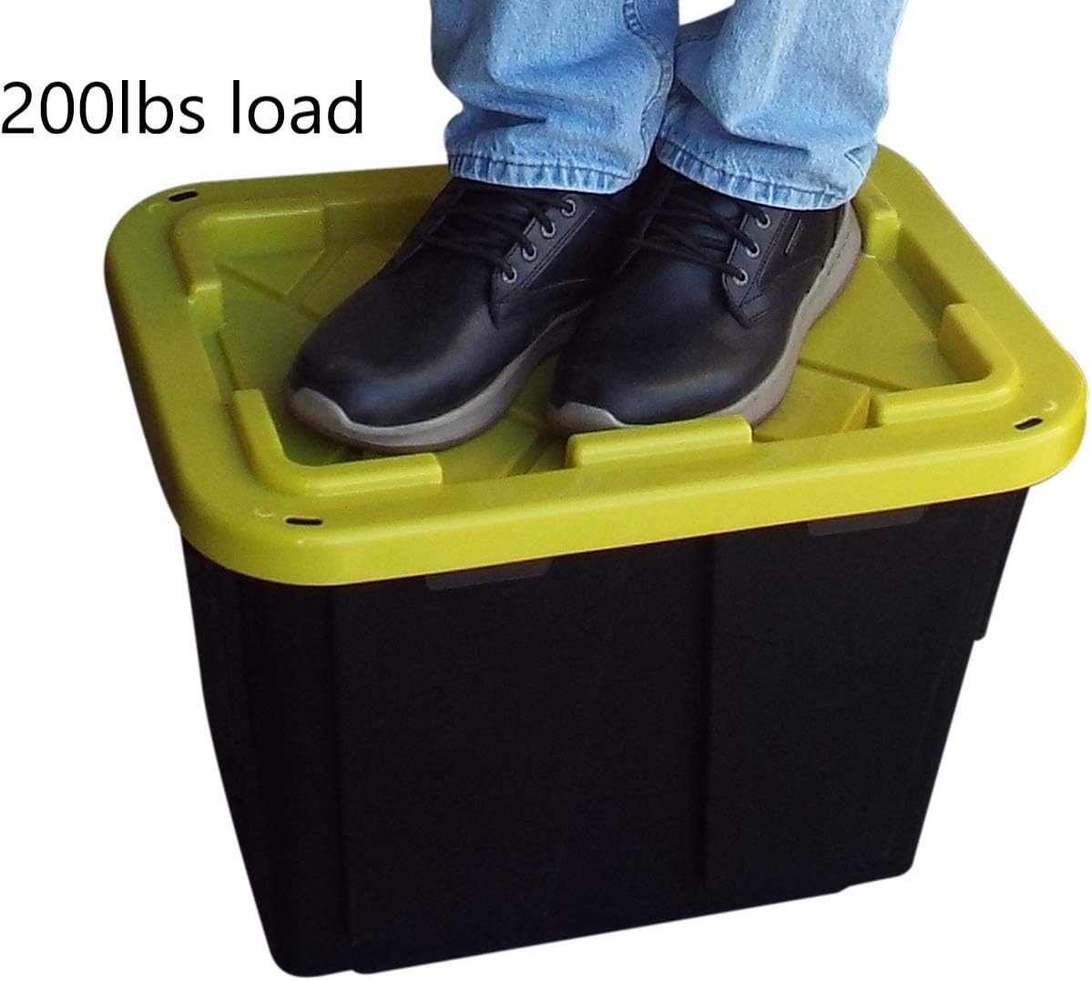 Safari Swings Storage Bins/Boxes with Lids, Colored Lids. (3 Pack) 200lbs Load Capacity MEDIUM SIZE for easy Storage/Organization Totes 20.5"x15"x14.5"-15 Gallons