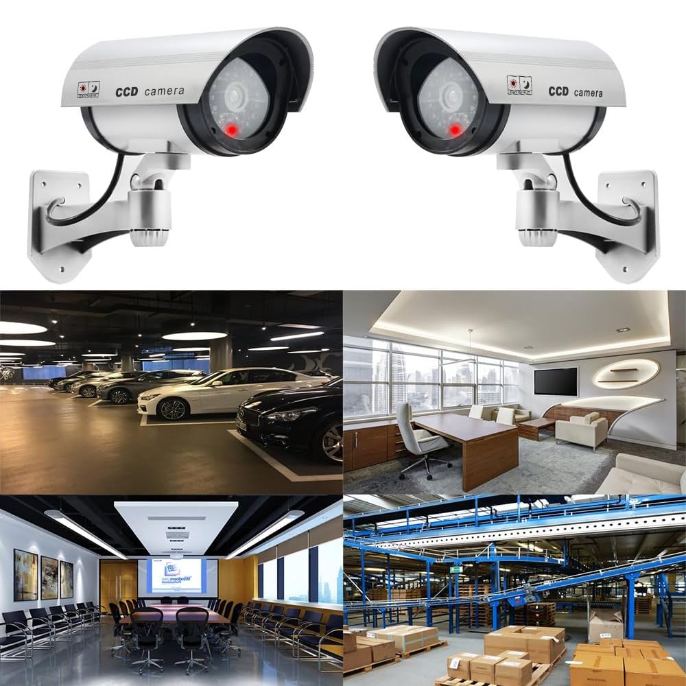 2 xsolare POWERED TELECAMERA CCTV Fittizia Finta Lampeggiante 2 xsolare POWERED TELECAMERA CCTV Fittizia Finta Lampeggiante