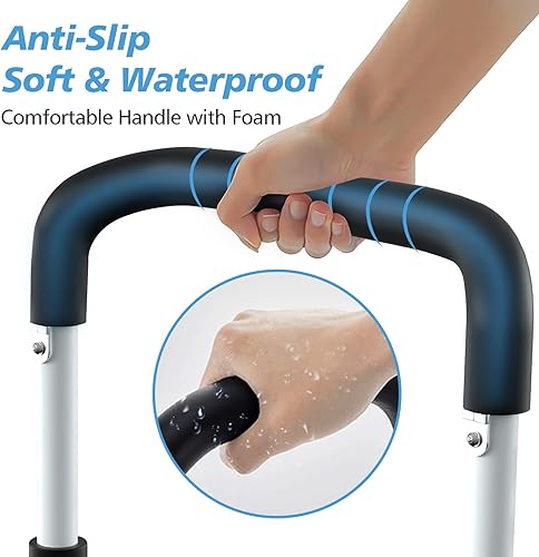 Miniatura 4 de Riel de cama  Rieles de cama para adultos mayores  Asistente de movilidad de barra de soporte de cama médica con bolsa de almacenamiento gratuita y