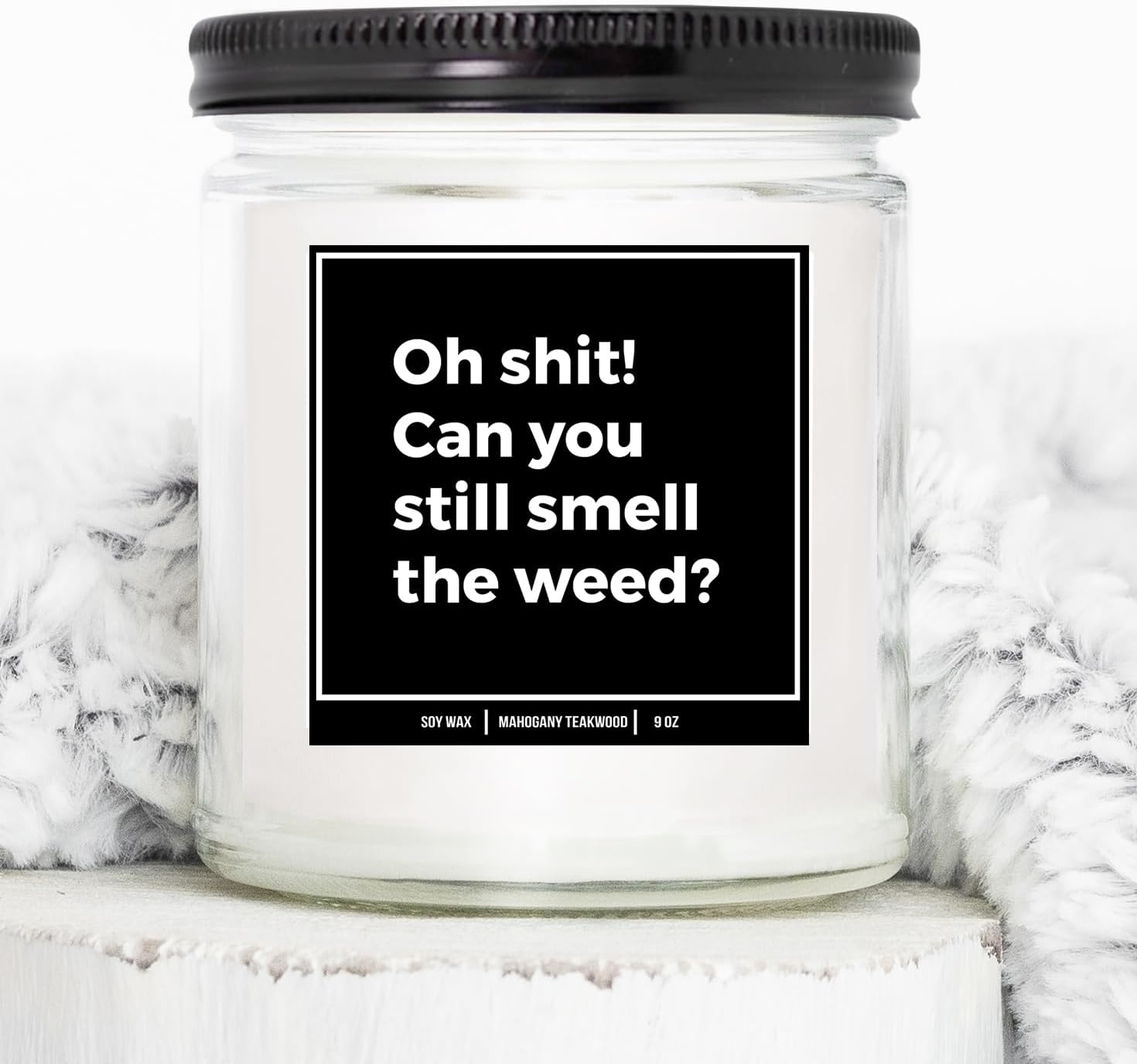You Nique Designs Funny Best Friend Present Candle 8 oz, Fun White Elephant Gifts - Hilarious Sister, Brother Gifts - Husband, Wife, Best Friend Candle Ideas (Mahogany Teakwood) image 3