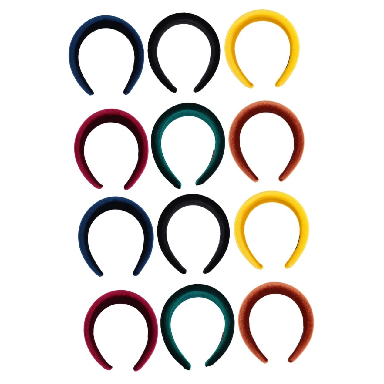DOITOOL 12pezzi Fasce Imbottite Per Donna Accessori Per Inverno Cerchietti Larghe Elegante e Confortevole