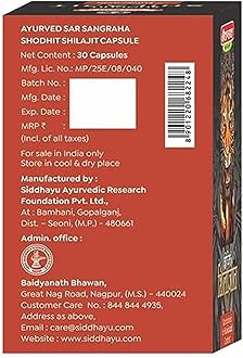 Baidyanath Asli Ayurved Shilajit - 30 Capsules | Ayurvedic Supplement For Men