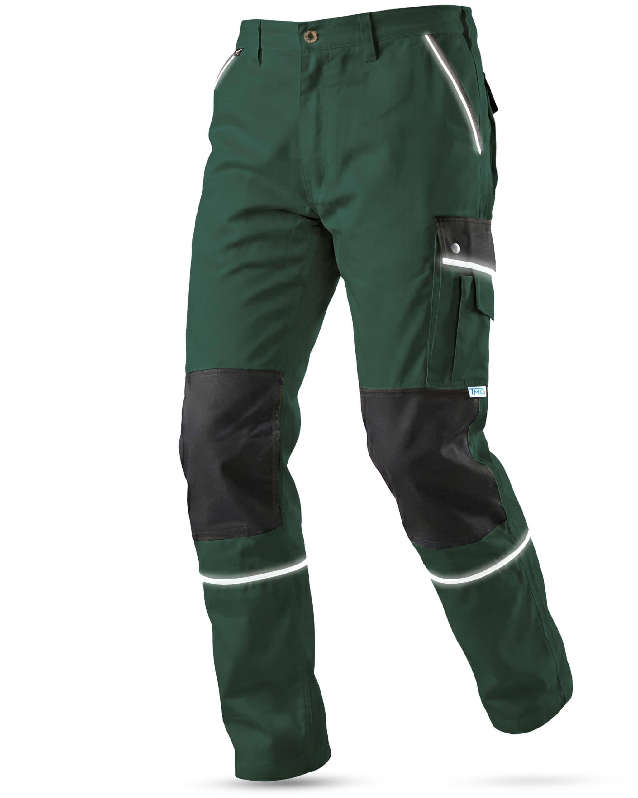 TMG Arbeitshose Herren mit Kniepolstertaschen Style in Übergrößen erhältlich - Robuste Arbeitskleidung für Männer, Bundhose Herren, Langlebige Arbeitshosen für Handwerker, Maler und Bauarbeiter