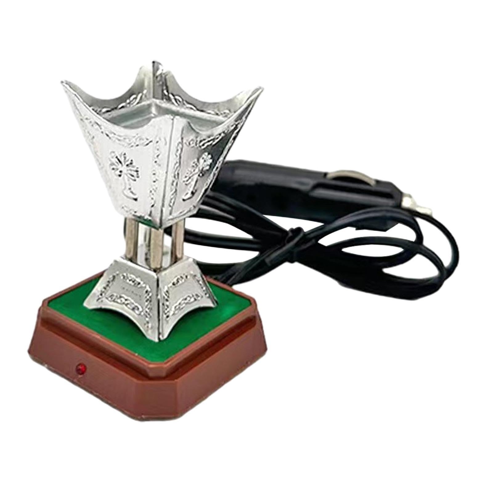 PIXZCSA Electric Censer Incense Holder Unique Incense Plug Censer Table Centerpiece Decoration Which Makes Gift. PlugIncense Is Creating Relaxing Atmosphere, Silver, 12x15.5cm