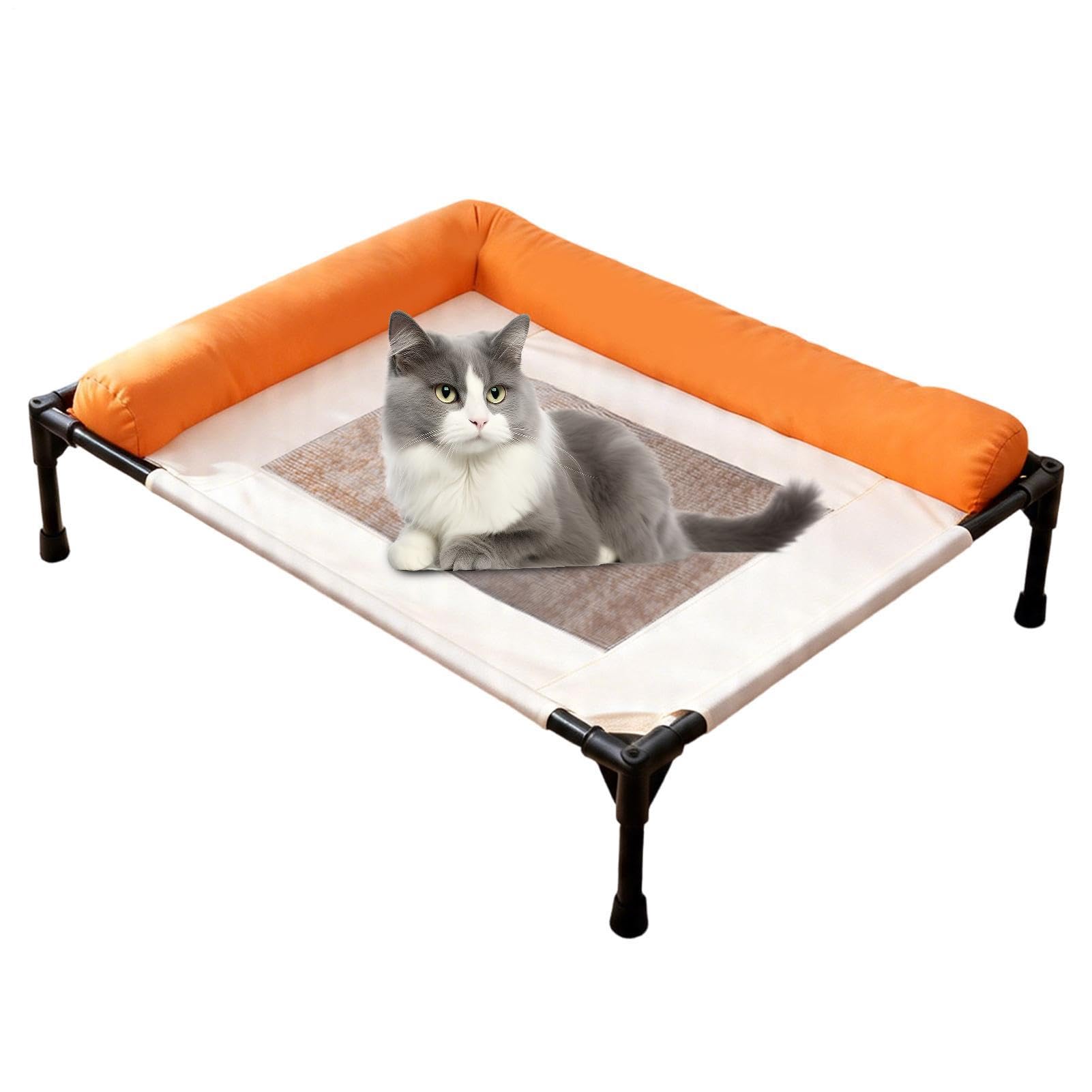 Lit surélevé pour chien respirant et lavable lit d'été amovible pour extérieur