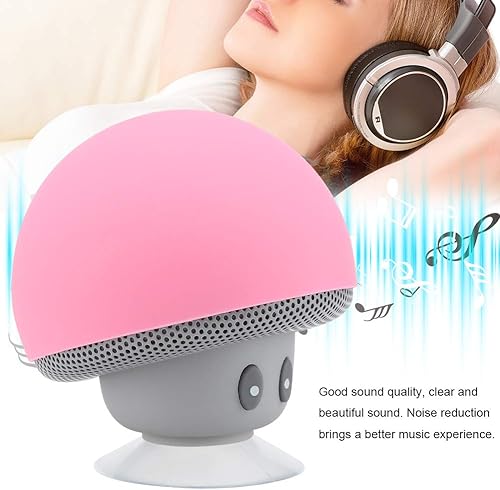 Miniatura 3 de Dilwe Altavoz portátil con apariencia de hongos, mini altavoz inalámbrico con cancelación de ruido, rango inalámbrico de 30 pies, subwoofer con