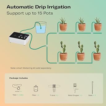 THIRDREALITY Plant Watering System Accessories for Smart Watering Kit,Upgraded to Black Tube