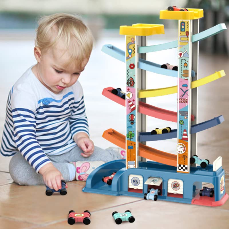 Buy Car Ramp Toys Zig Zag Car Slide Toddler Toys Race Track with 8