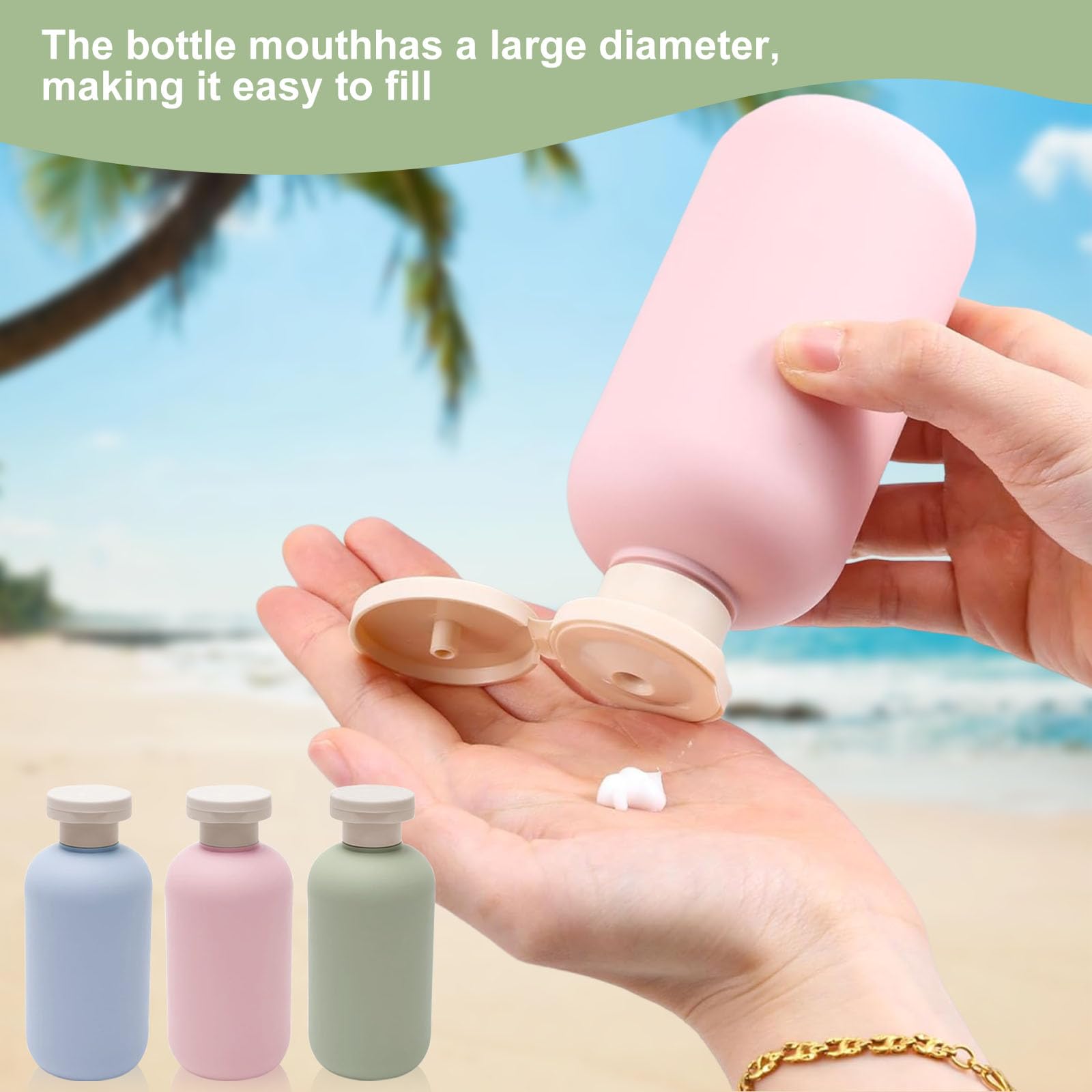 lbxtswpl Travel Bottles for Toiletries 200ml, 3 PCS Sub Package Squeeze Bottles - Image 4