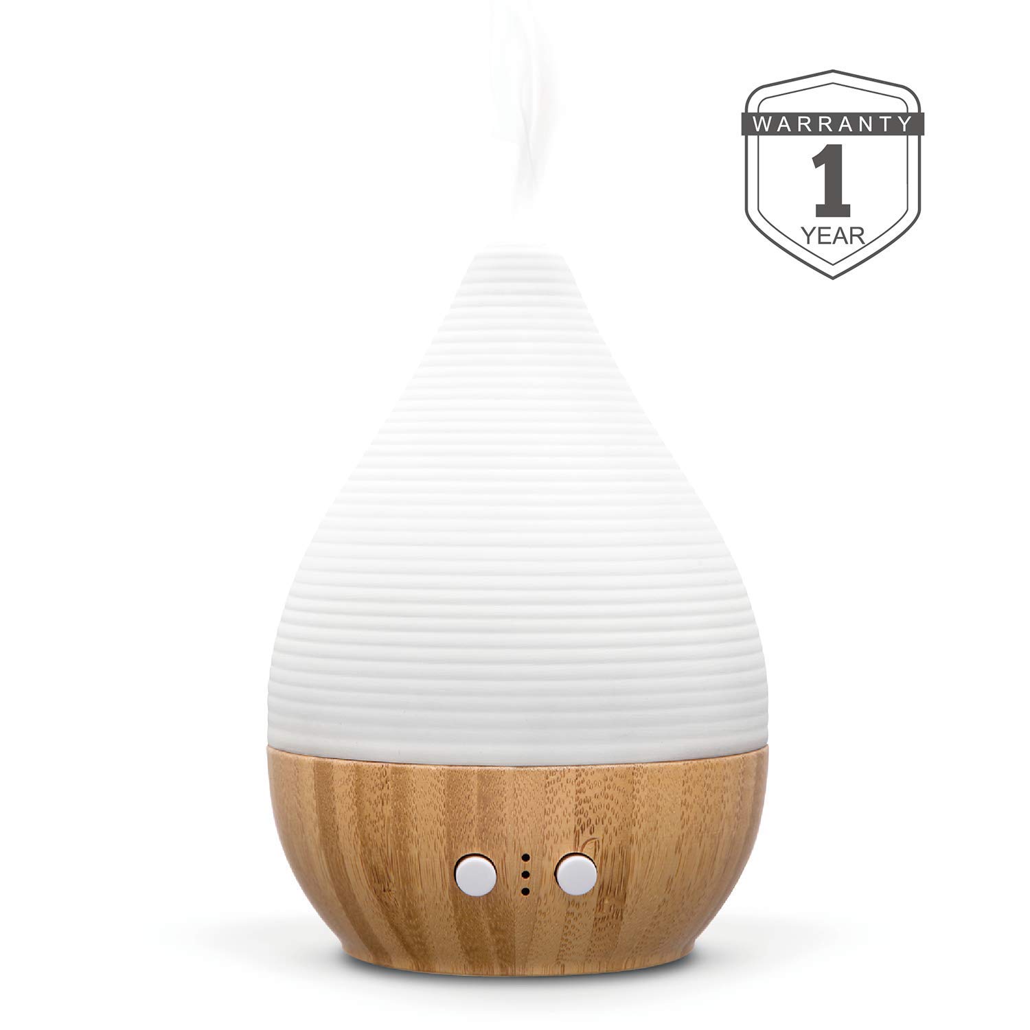 Bre Essential Oil Diffuser 180ML handmade Ceramic&Bamboo Aromatherapy Humidifier.