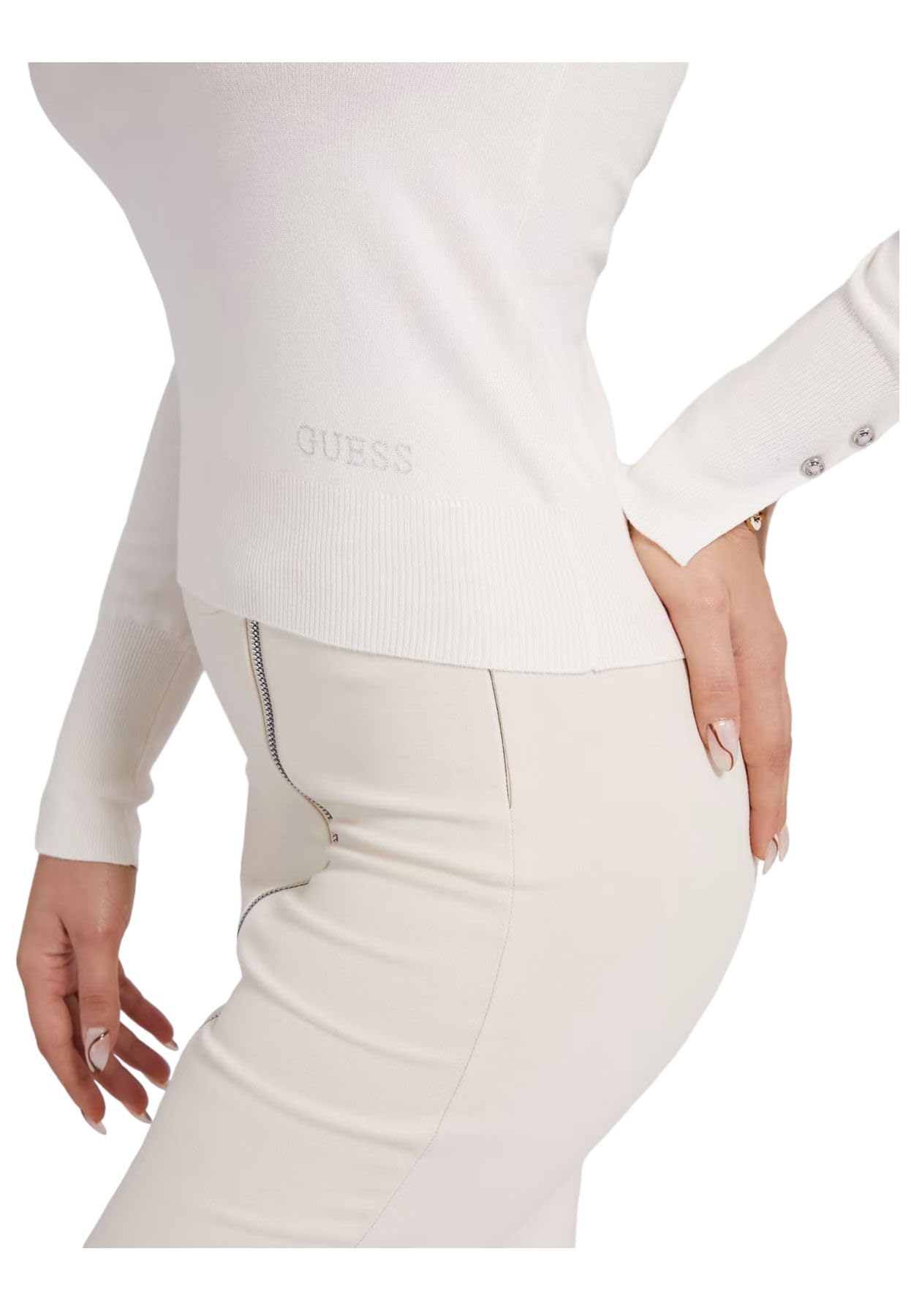 Guess Guess Elinor RN LS Swtr Maglione Donna (Pacco da 1)